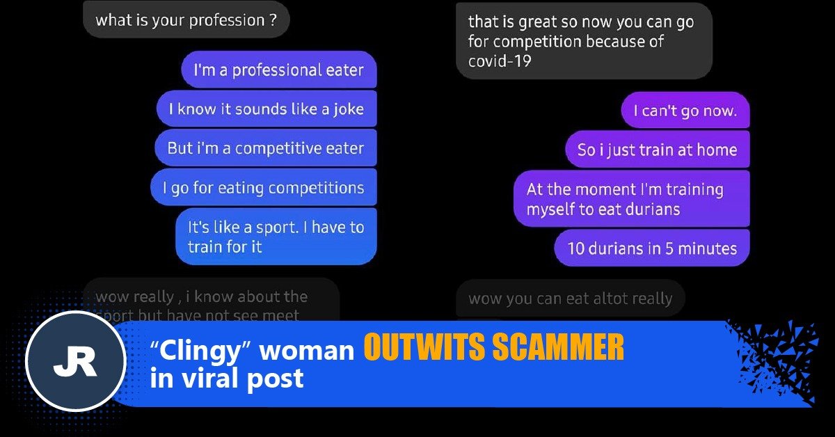 Clingy woman outwits scammer in viral post JR Sharing