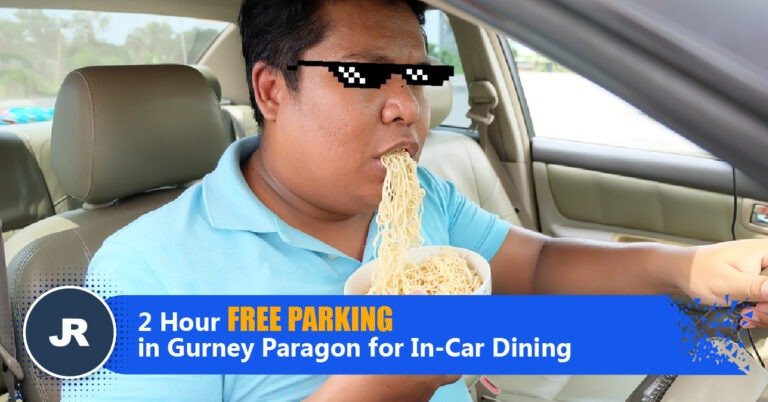 Free 2 hour parking in gurney paragon in car dining JR Sharing