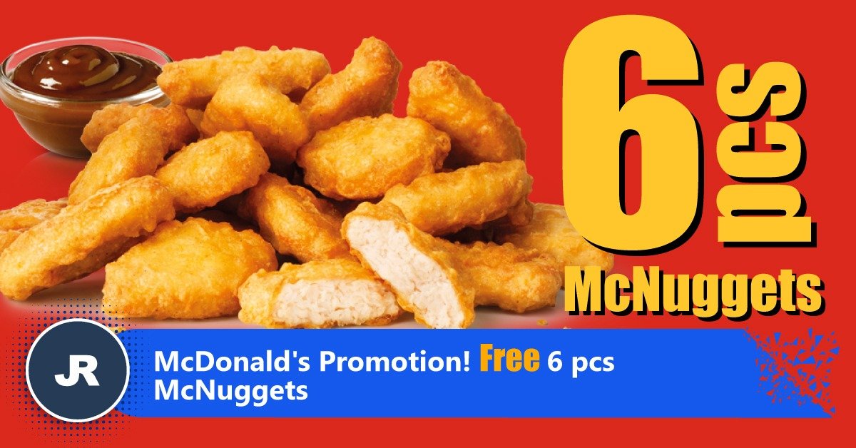 McDonald's Promotion Free 6pcs McNuggets