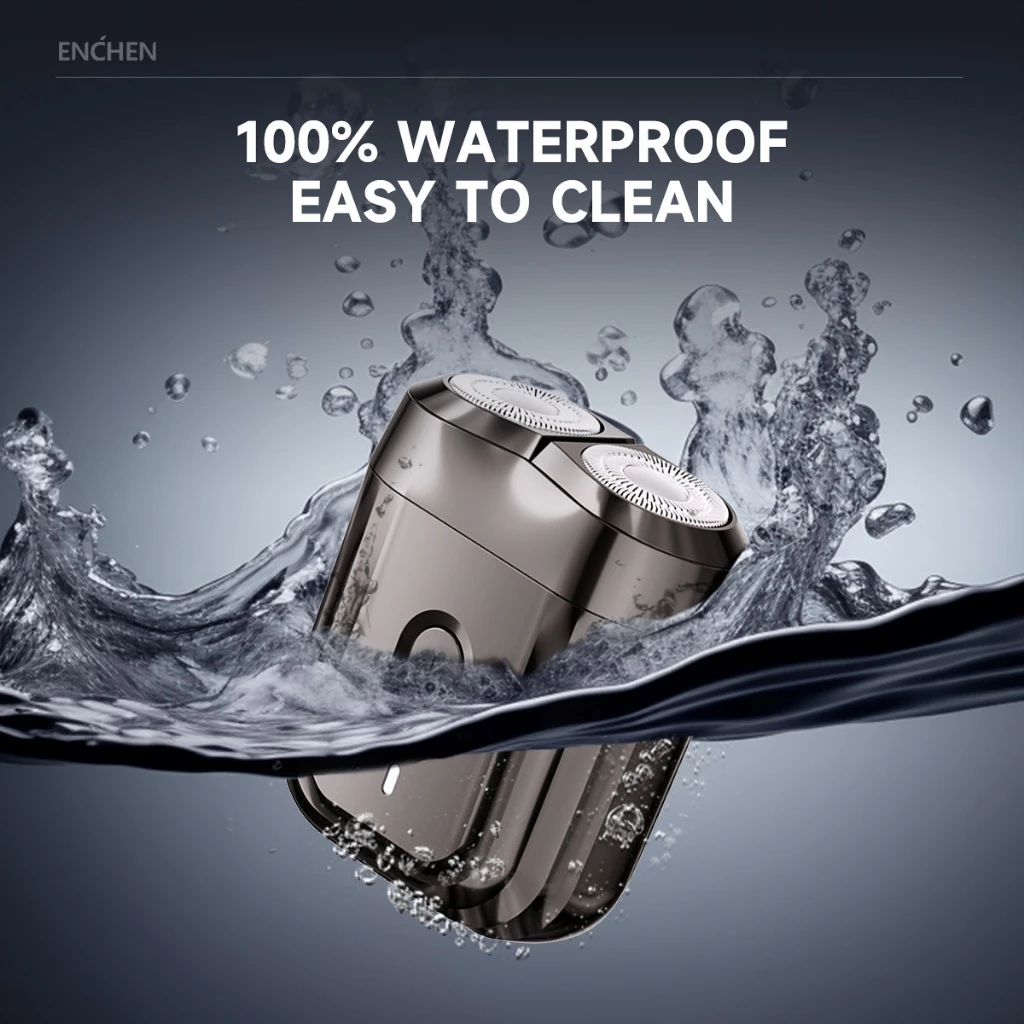 Enchen Mini 6 Portable Electric Shaver - 100% waterproof and easy to clean