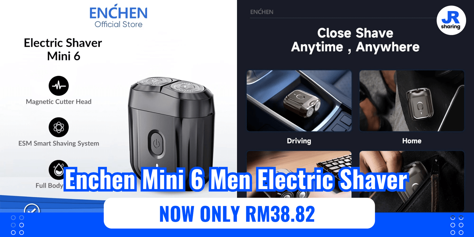 Enchen Mini 6 Portable Electric Shaver – Shave Anytime, Anywhere