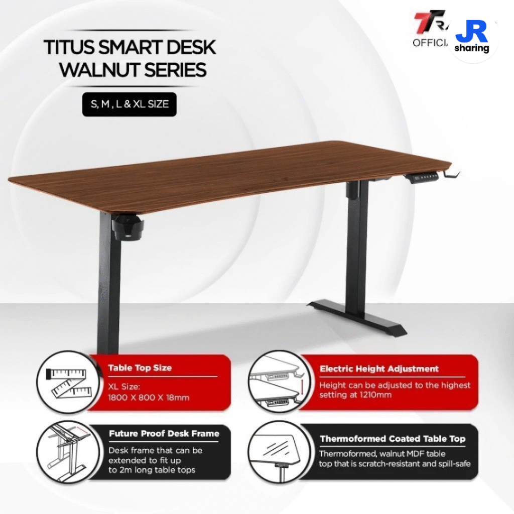 Titus Smart Desk Walnut Series
