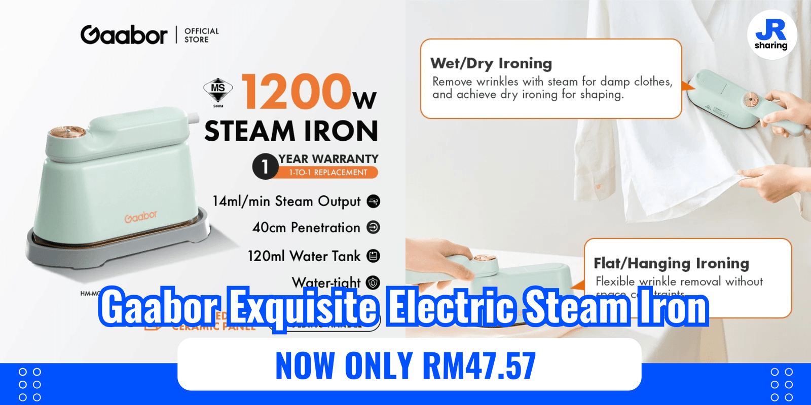 Gaabor Exquisite Electric Steam Iron