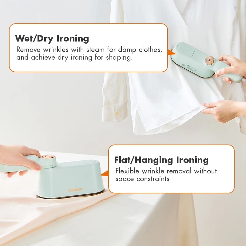 Gaabor Exquisite Electric Steam Iron can be wet/dry ironing and flat/hanging ironing