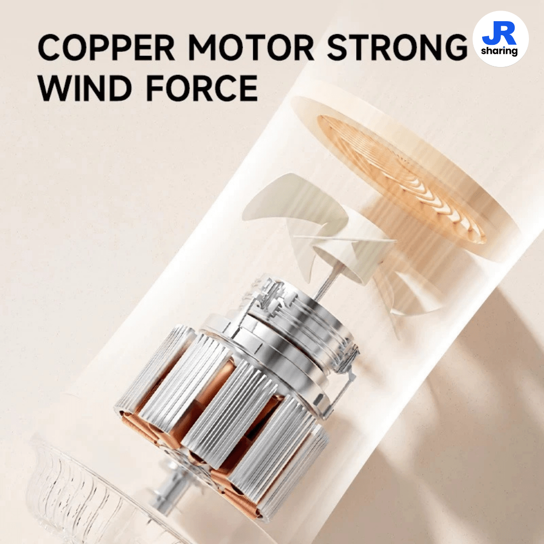 Copper motor, strong wind force with OOKAS Air Circulation Fan