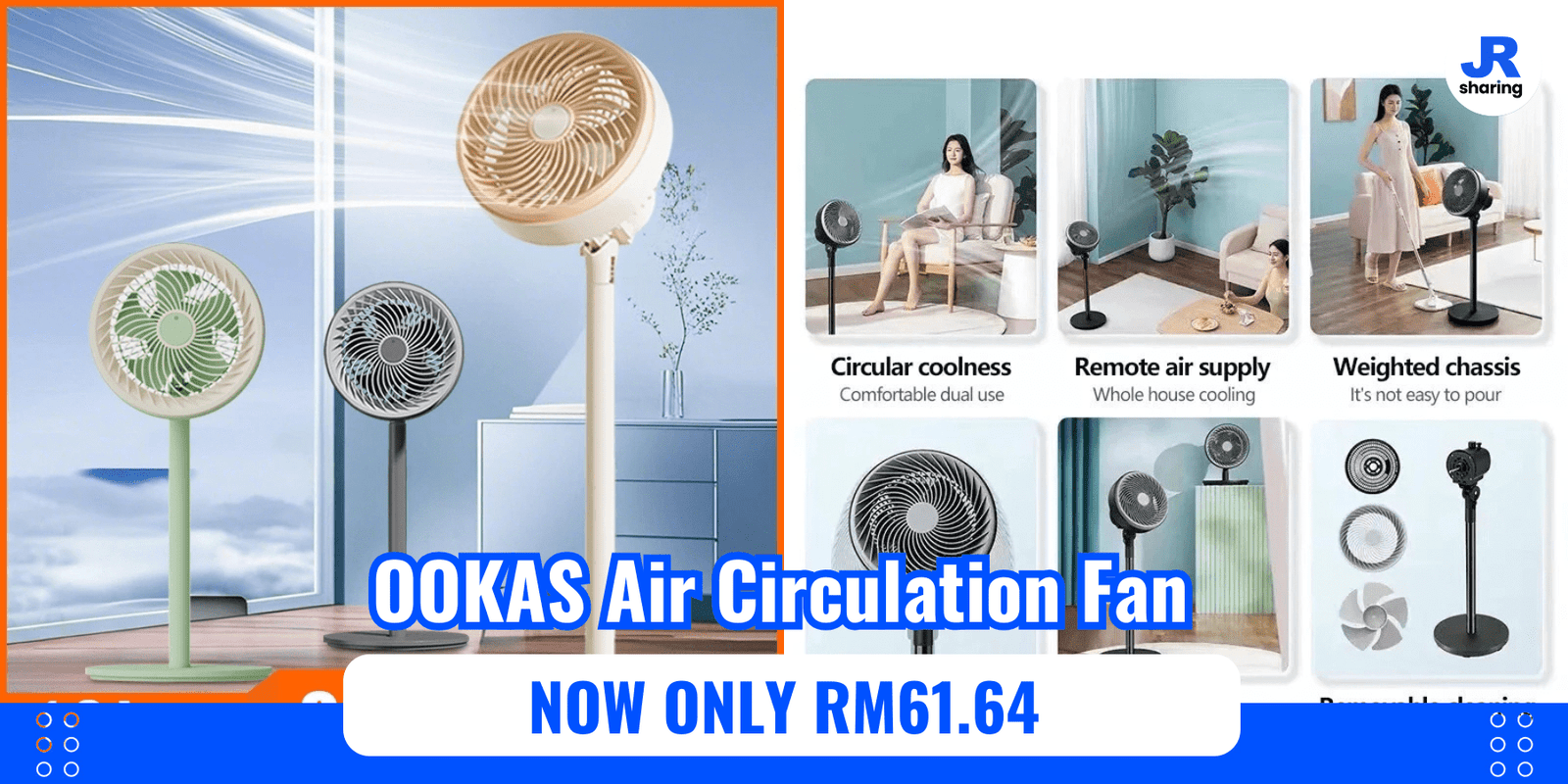 OOKAS Air Circulation Fan